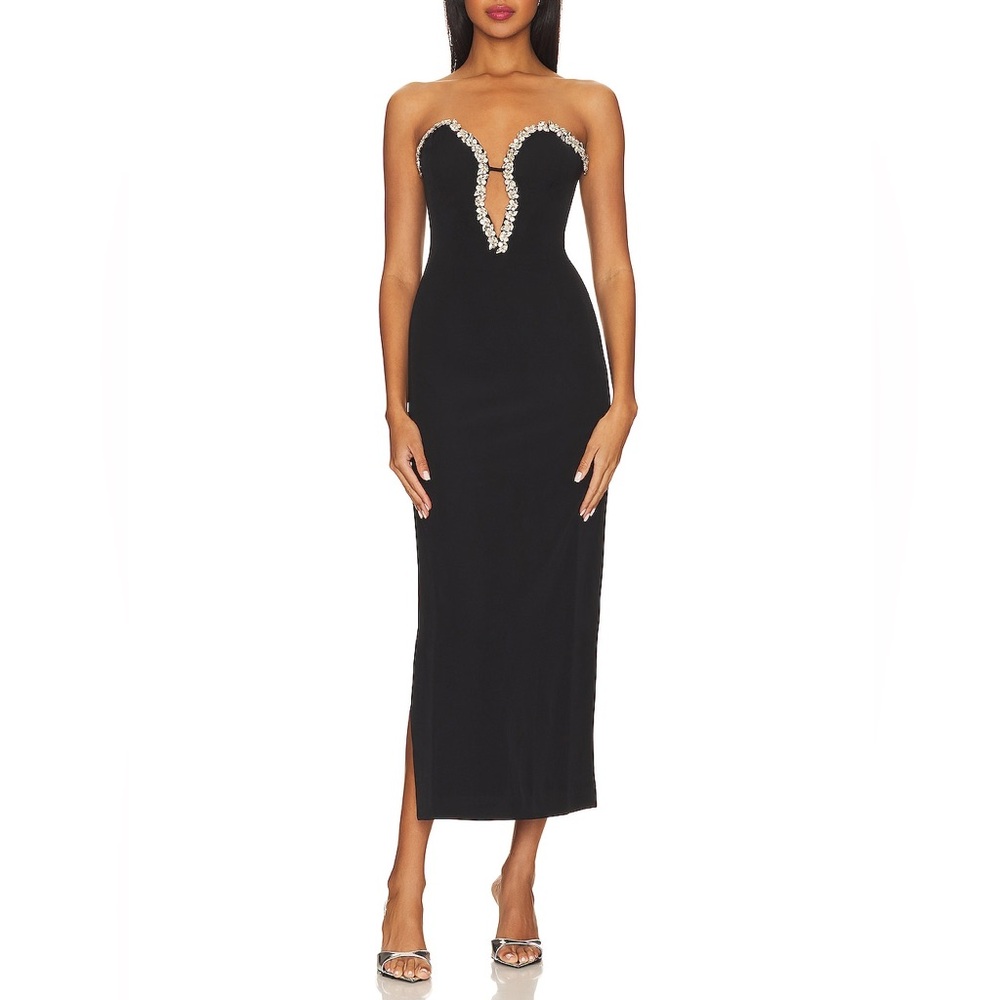 Bardot Eleni Diamante Strapless Midi Dress